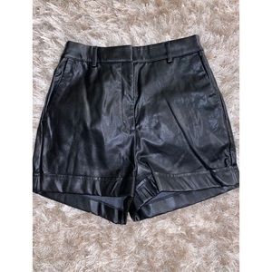 Express Black Faux Leather Shorts -Sz 4